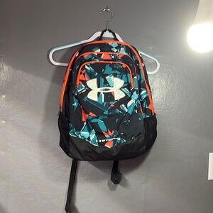 Used Under Armour Men's Black and Orange Backpack